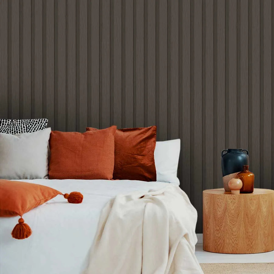 Thermo-Slat Hickory Brown PVC Slat Panel